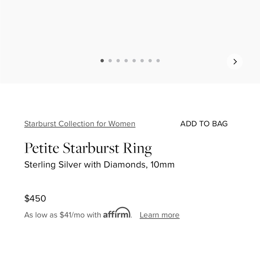 Authentic David Yurman starburst ring